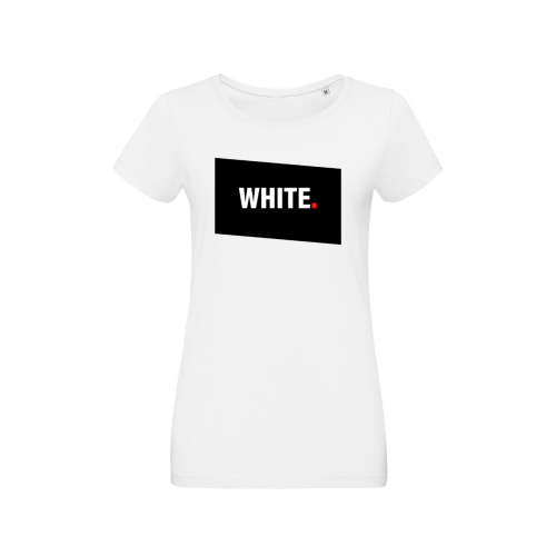 Tshirt-wow-femme-col-rond-blanc-modèle-white