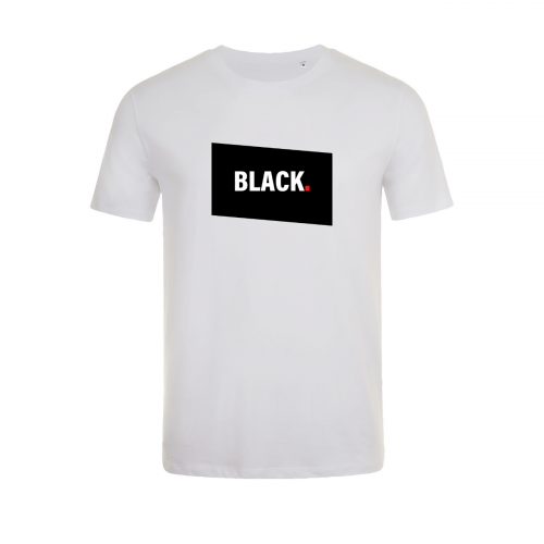 Tshirt-wow-homme-col-rond-blanc-modèle-black